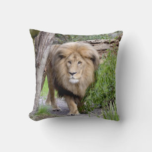 Lion Foto Print Throw Kissen
