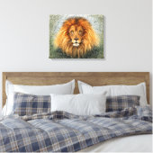 Lion Fotografie Malgrafiebild Leinwanddruck (Insitu (Schlafzimmer))