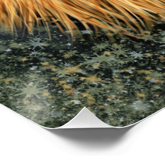 Lion Fotografie Malgrafiebild Poster (Ecke)