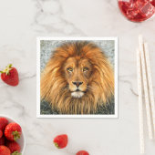 Lion Fotografie Malgrafiebild Serviette (Beispiel)