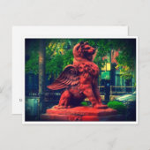 Lion Fountain Savannah Georgia Postkarte (Vorne/Hinten)