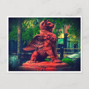 Lion Fountain Savannah Georgia Postkarte