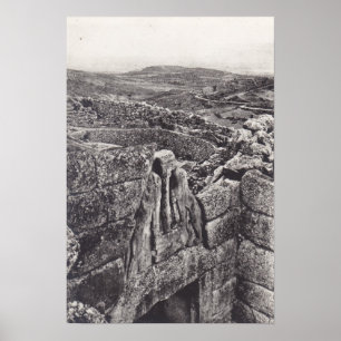 LION GATE & GRAVE CIRCLES MYCENAE GRIECHENLAND POS POSTER
