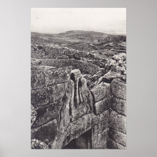 LION GATE & GRAVE CIRCLES MYCENAE GRIECHENLAND POS POSTER (Vorne)