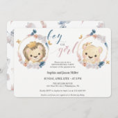 Lion Gender Reveitation Einladung (Vorne/Hinten)