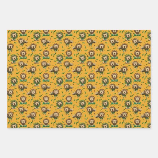 Lion Geschenkpapier Set (Vorderseite 3)