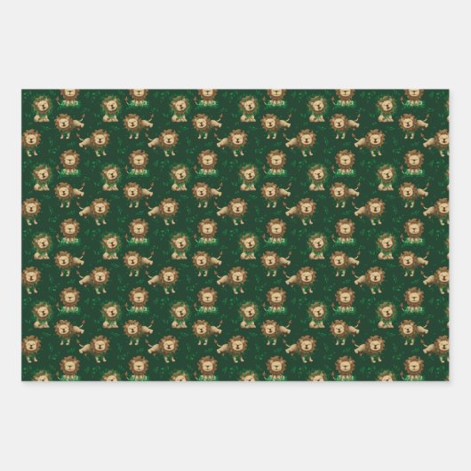 Lion Geschenkpapier Set (Vorderseite 2)