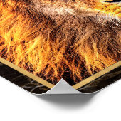 Lion-Gesichtspresse Schließen Foto Image Print Pos Poster (Ecke)