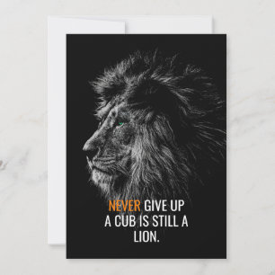 Lion gibt nie auf save the date