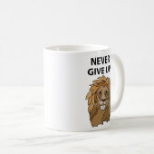 Lion gibt nie Lion auf Kaffeetasse (VorderseiteRechts)
