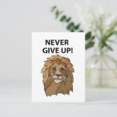 Lion gibt nie Lion auf Postkarte (Stehend Vorderseite)