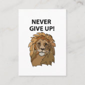 Lion gibt nie Lion auf Visitenkarte (Vorderseite)