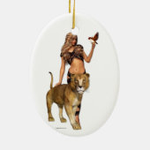 Lion Girl Keramikornament (Hinten)