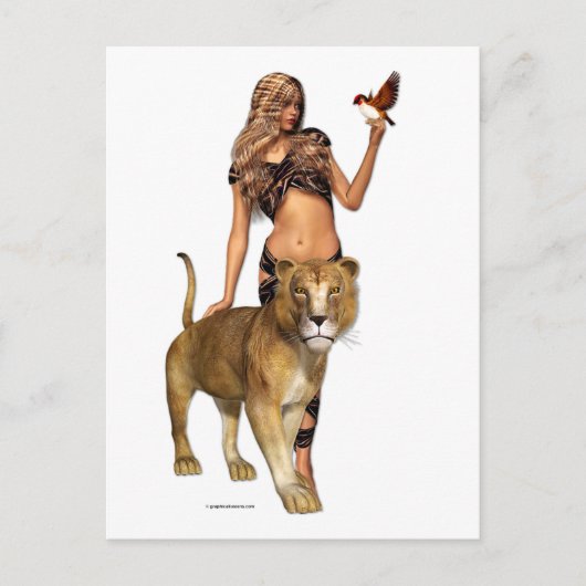 Lion Girl Postkarte (Vorderseite)