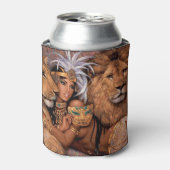 Lion Goddess Ägyptische Prinzessin Can Cooler Dosenkühler (Kanne Vorderseite)