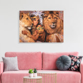 Lion Goddess Egyptian Princess Leinwand Art (Insitu (Wohnzimmer))