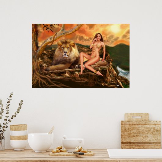 Lion Goddess Poster (Küche)