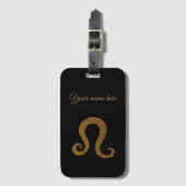 Lion Golden Astrologie-Zeichen Gepäckanhänger (Vorderseite Vertikal)