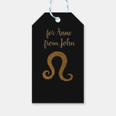 Lion Golden Custom Astrology Sign Geschenkanhänger (Rückseite)