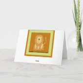 Lion Greeting Card Karte (Rückseite)