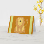 Lion Greeting Card Karte (Gelbe Blume)