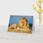Lion Greeting Card Karte (Gelbe Blume)