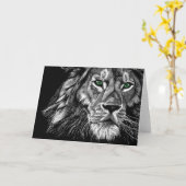 Lion Greeting Card Karte (Gelbe Blume)