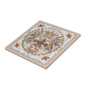 Lion Griffin Shield-Nachname Fliese (Seite)