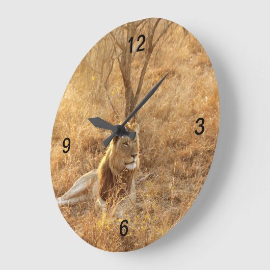 Lion Große Wanduhr (Winkel)