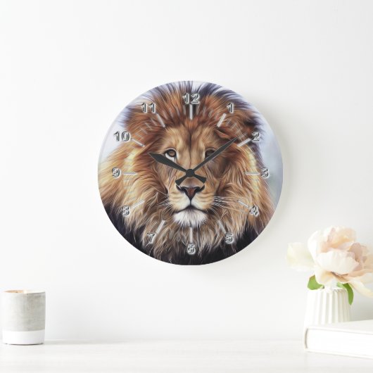Lion Große Wanduhr (Zuhause)