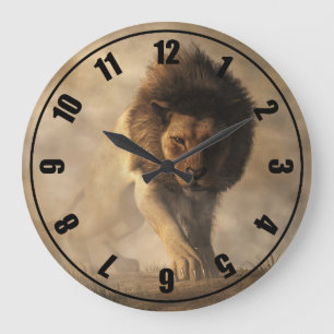 Lion Große Wanduhr