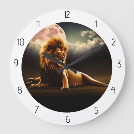 LION GROßE WANDUHR (Vorderseite)