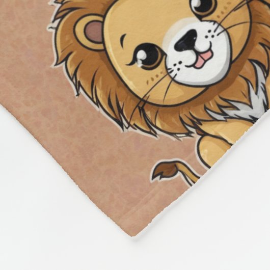 Lion Group Pattern Fleecedecke (Ecke)