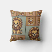 Lion Group Pattern Kissen (Rückseite)