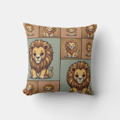 Lion Group Pattern Kissen (Vorderseite)