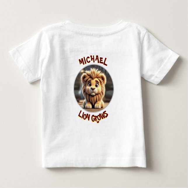 Lion Grows Baby T-shirt (Rückseite)