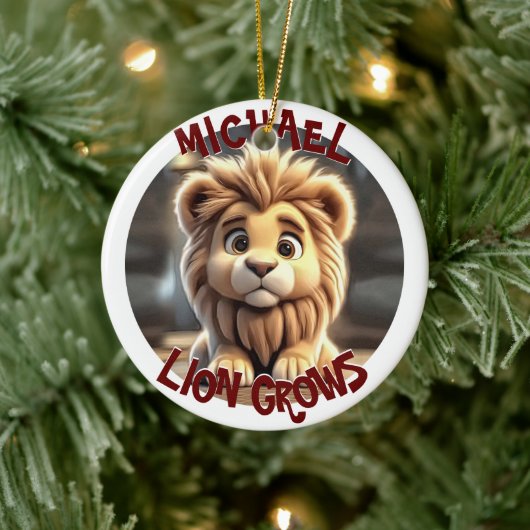 Lion Grows Keramik Ornament (Baum)