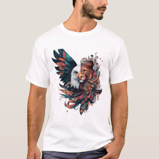 Lion halbes Eagle tierart T-Shirt