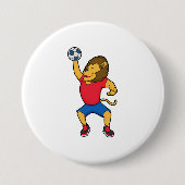 Lion Handball Spieler Handball Button (Vorderseite)