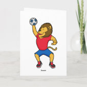Lion Handball Spieler Handball Karte (Rückseite)
