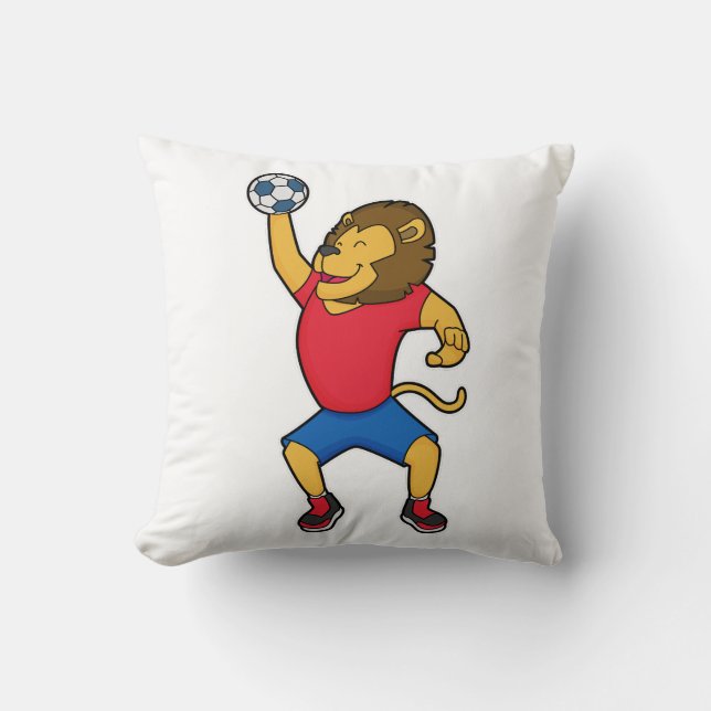 Lion Handball Spieler Handball Kissen (Vorderseite)