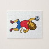 Lion Handball Spieler Handball Puzzle (Horizontal)