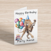 Lion Happy Birthday Party Animal Karte