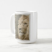 Lion Head Animal King Elegant Trendy Template Kaffeetasse (Vorderseite Links)