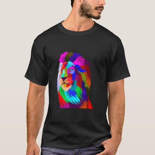 Lion Head Animal Wild Life Nature Animal Head T-Shirt (Vorderseite)