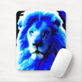 Lion Head Blue Mousepad (Mit Mouse)