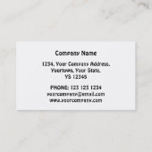 Lion Head Blue Visitenkarte weiß (Rückseite)