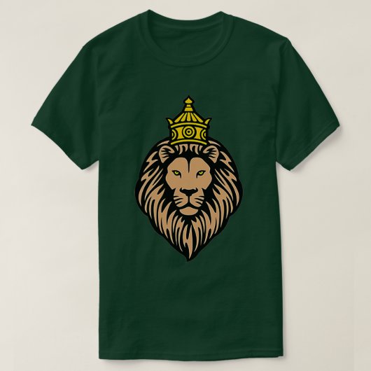 Lion Head Crown Shirt King Lion Cat Face T-Shirt M (Design vorne)