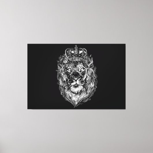 lion head design with wonderful charisma leinwanddruck (Vorderseite)