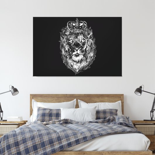 lion head design with wonderful charisma leinwanddruck (Insitu (Schlafzimmer))